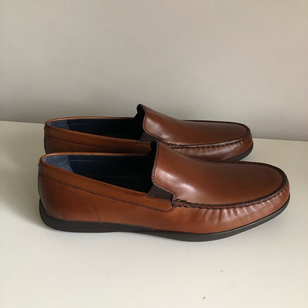 Cole Haan Men’s Leather Lovell 2 Gore Loafer Size 12 British Tan